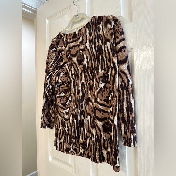 Talbots Marino Wool Leopard Print Crewneck Sweater - Picture 5 of 5